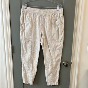 Old Navy High Rise Straight Taper Pants Women's  in Cream Size Large